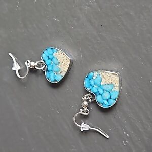 Heart drop earrings
